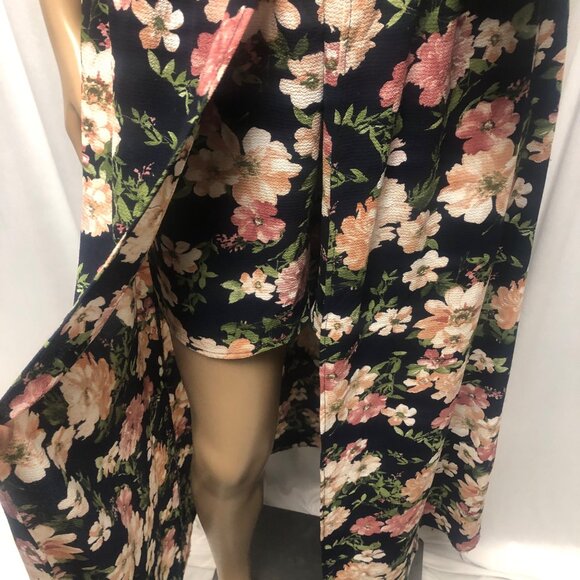 Vine and Love Dress Shorts Underneath Womens Size Large Navy Floral Cute Comfy - Picture 2 of 9